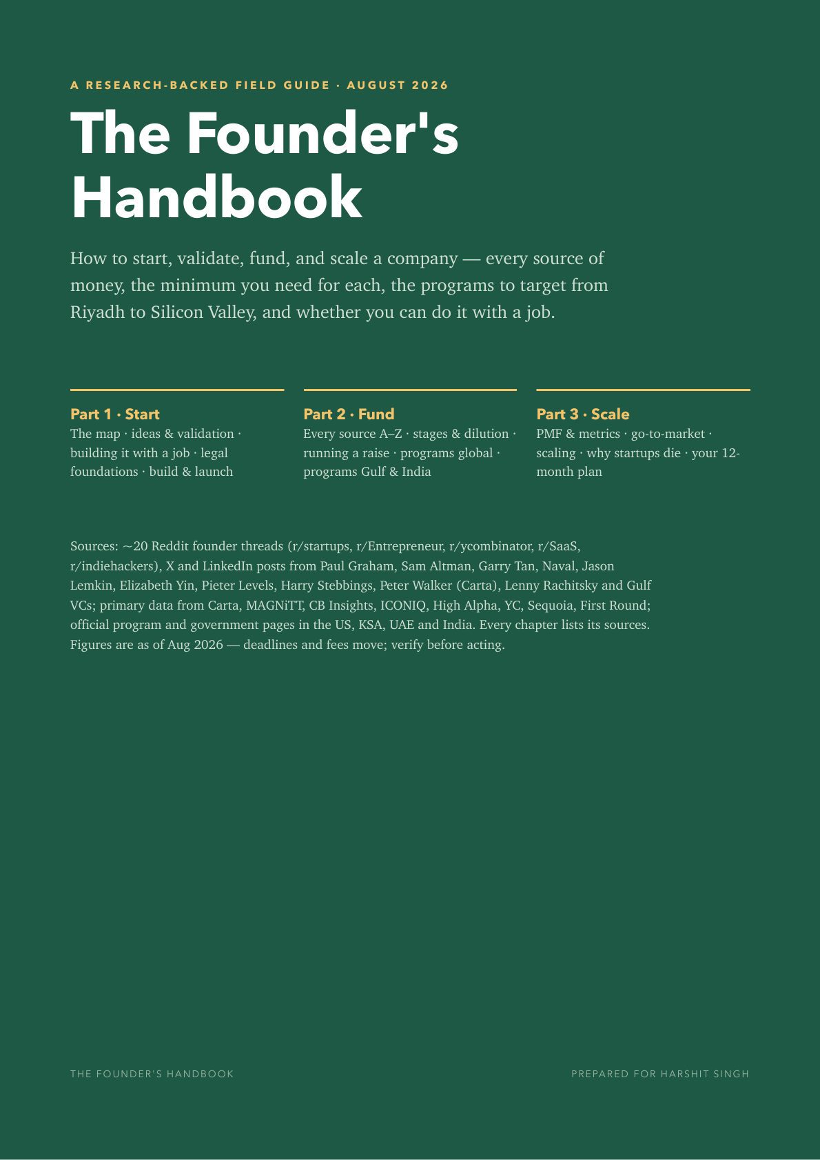 The Founder's Handbook cover